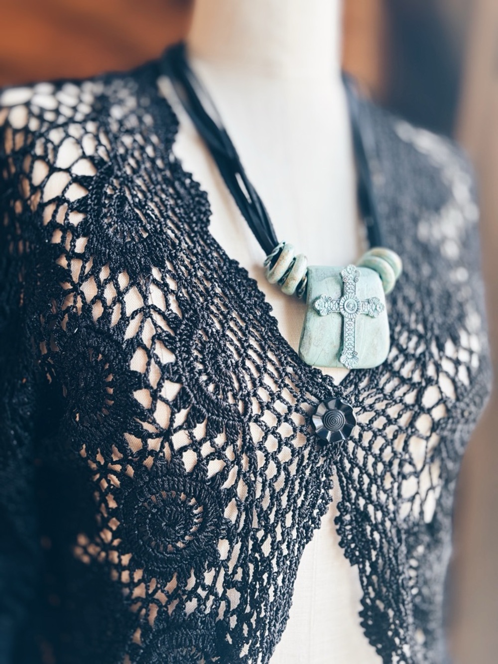 Reversible Vintage Joseph A. Crochet Jacket | Hand-Selected Vintage Button  OOAK - Picture 5 of 14